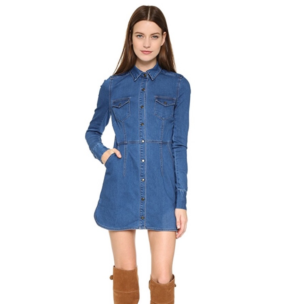 Free People Gummy Denim Dynomite Mini Dress